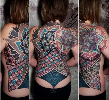 Tattoos - Walt Watts Mandala Backpiece - 144485